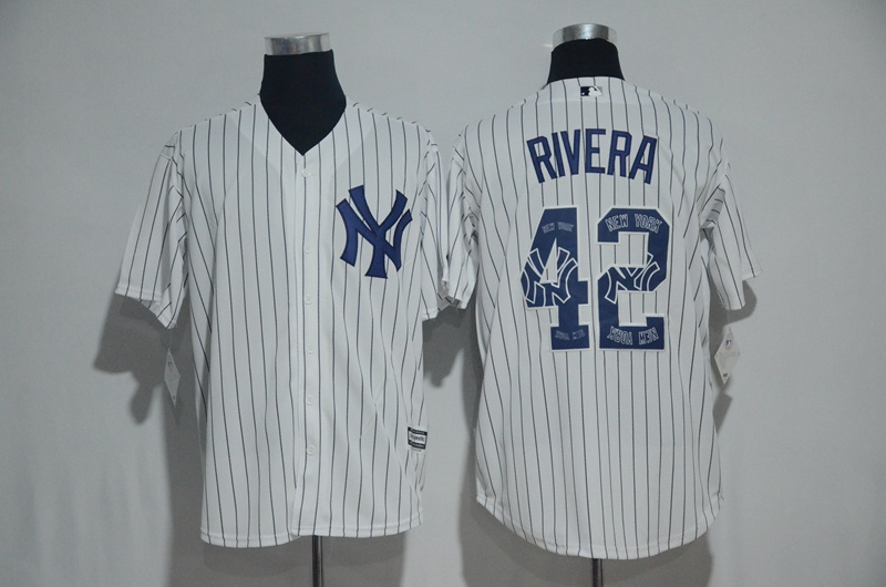 2017 MLB New York Yankees #42 Rivera White Fashion Edition Jerseys->new york yankees->MLB Jersey